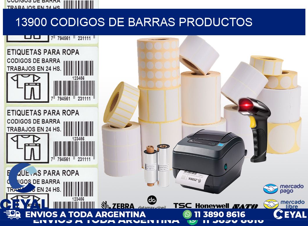 13900 codigos de barras productos