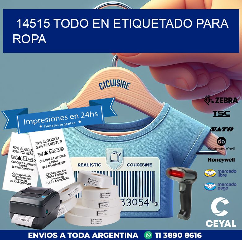 14515 TODO EN ETIQUETADO PARA ROPA