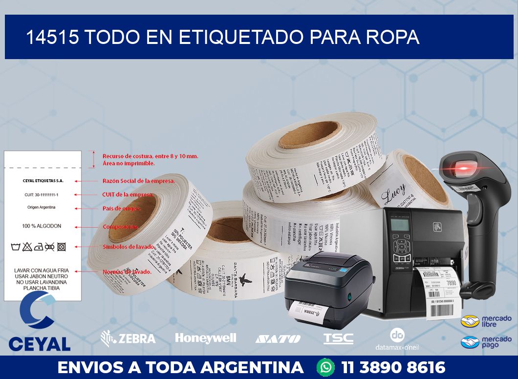 14515 TODO EN ETIQUETADO PARA ROPA