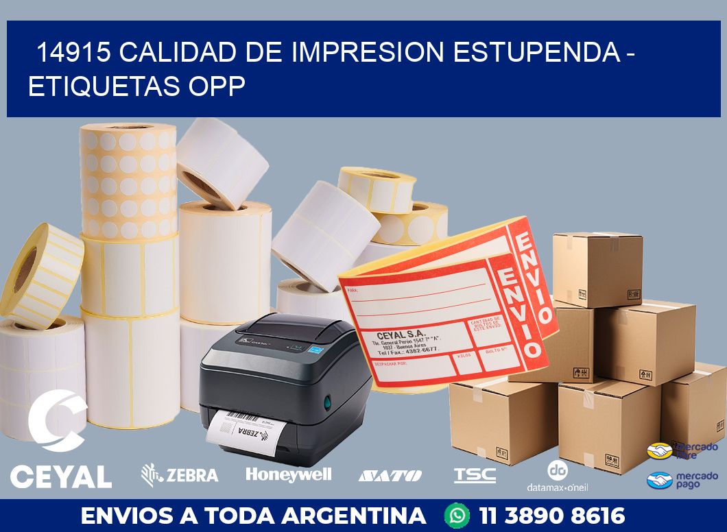 14915 CALIDAD DE IMPRESION ESTUPENDA – ETIQUETAS OPP