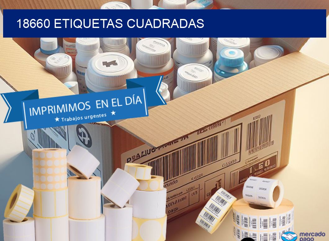 18660 Etiquetas cuadradas