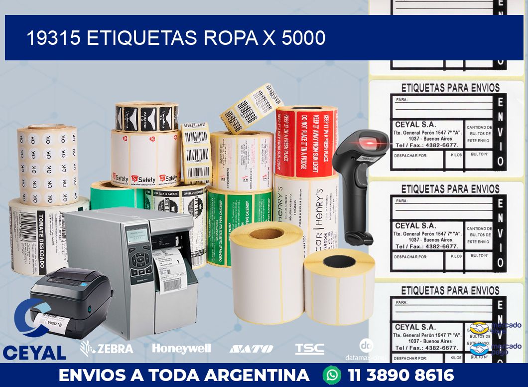 19315 ETIQUETAS ROPA X 5000