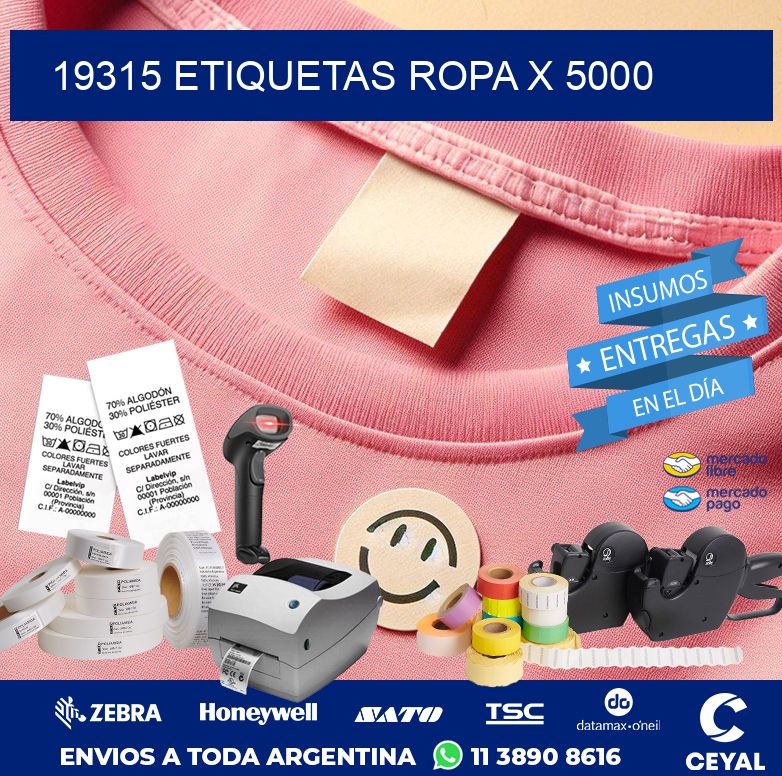19315 ETIQUETAS ROPA X 5000