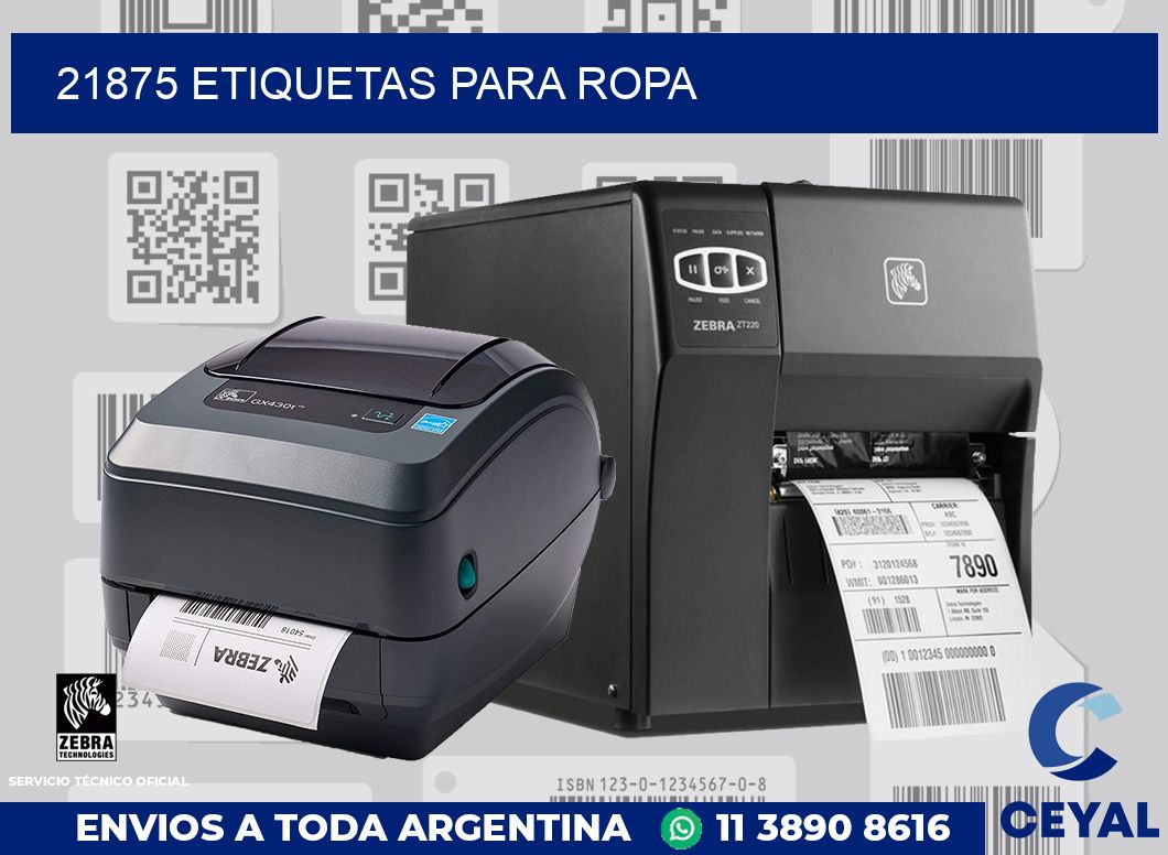 21875 etiquetas para ropa