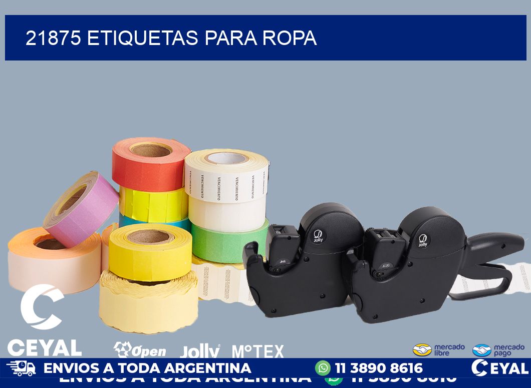 21875 etiquetas para ropa