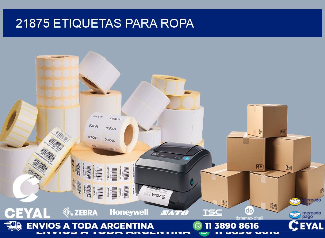 21875 etiquetas para ropa