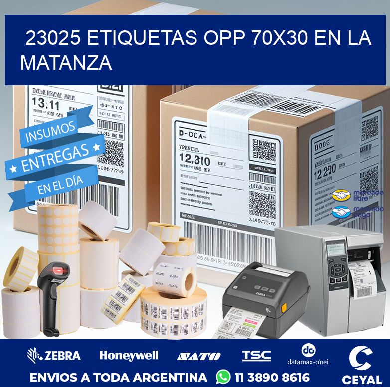 23025 ETIQUETAS OPP 70X30 EN LA MATANZA