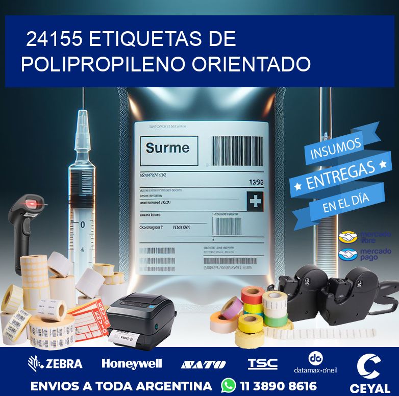 24155 ETIQUETAS DE POLIPROPILENO ORIENTADO