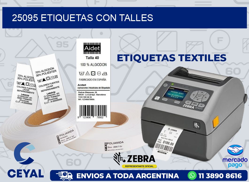 25095 ETIQUETAS CON TALLES