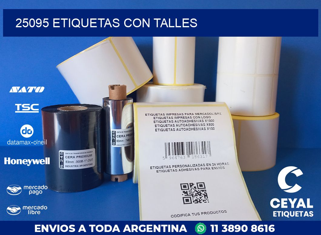 25095 ETIQUETAS CON TALLES