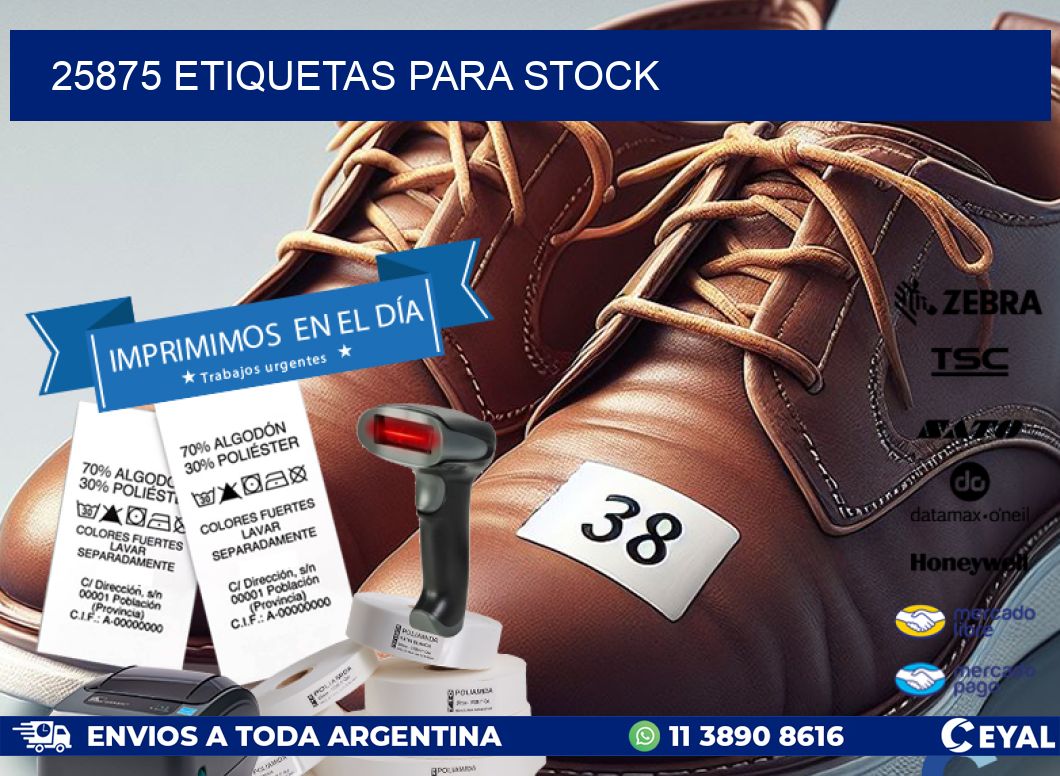 25875 ETIQUETAS PARA STOCK