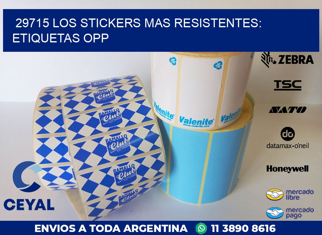 29715 LOS STICKERS MAS RESISTENTES: ETIQUETAS OPP