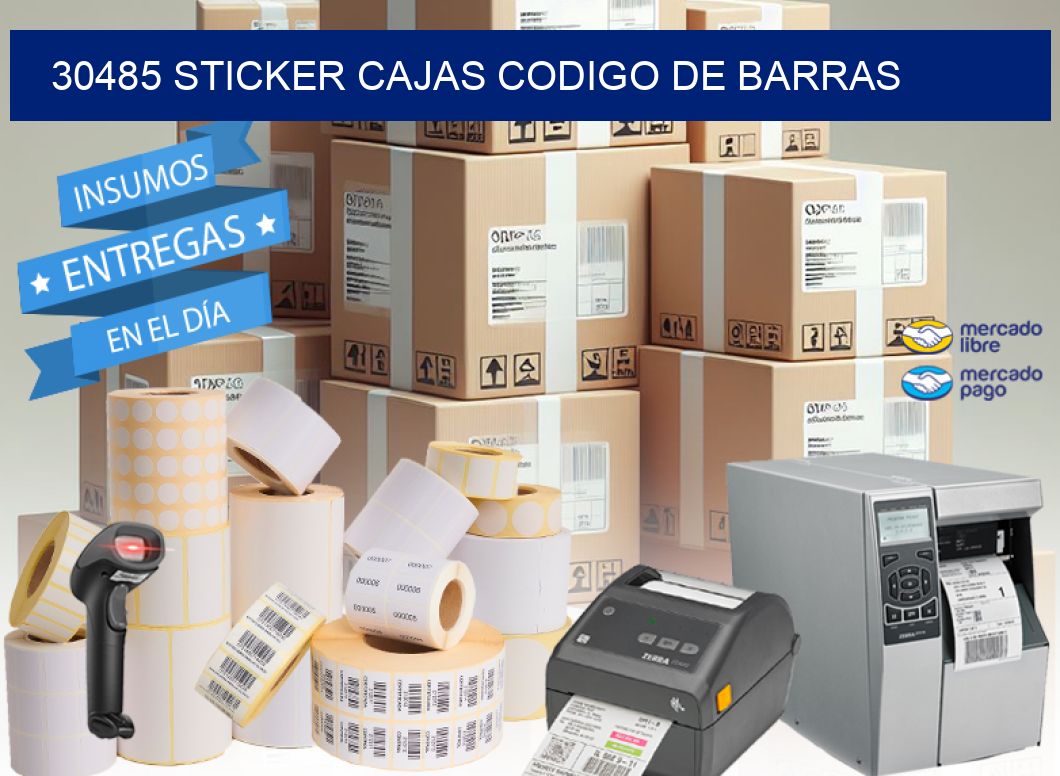 30485 STICKER CAJAS CODIGO DE BARRAS