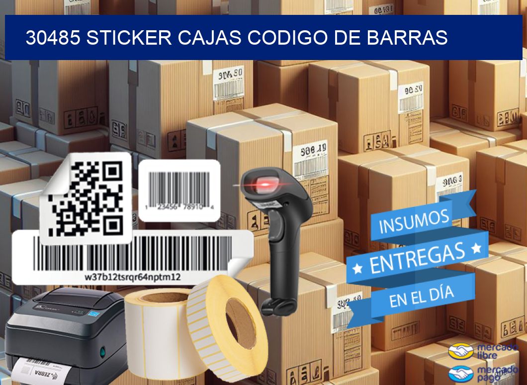 30485 STICKER CAJAS CODIGO DE BARRAS