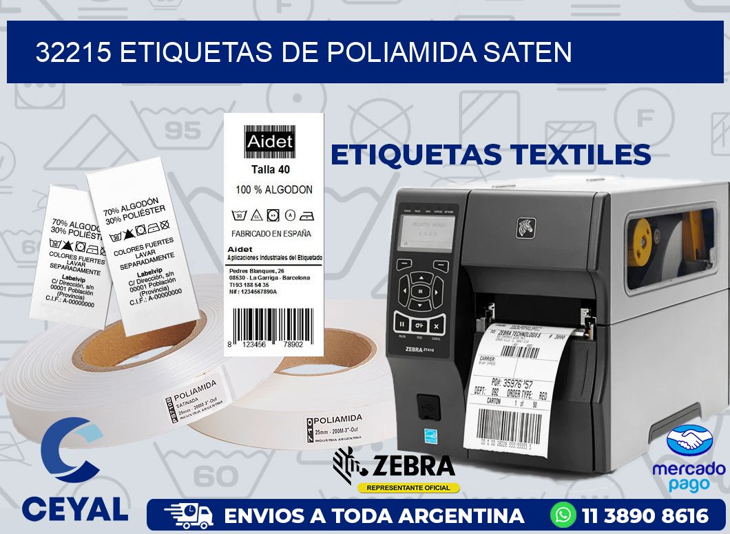 32215 ETIQUETAS DE POLIAMIDA SATEN