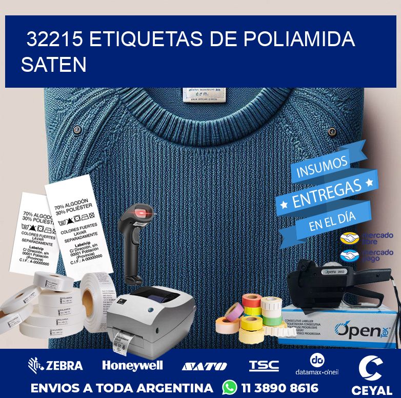 32215 ETIQUETAS DE POLIAMIDA SATEN