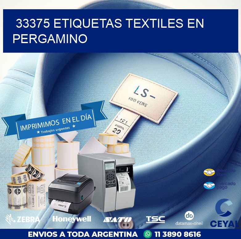 33375 ETIQUETAS TEXTILES EN PERGAMINO