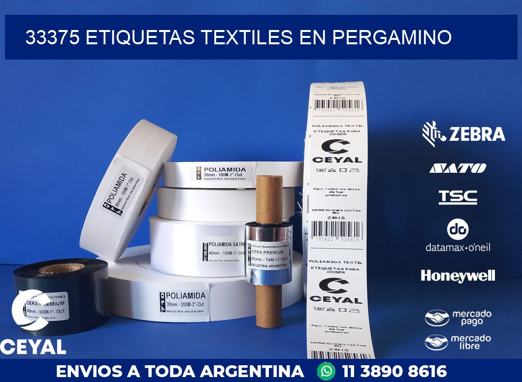 33375 ETIQUETAS TEXTILES EN PERGAMINO