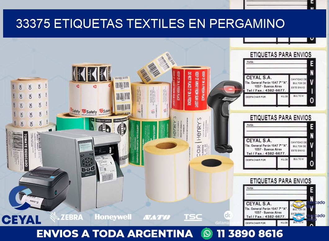 33375 ETIQUETAS TEXTILES EN PERGAMINO