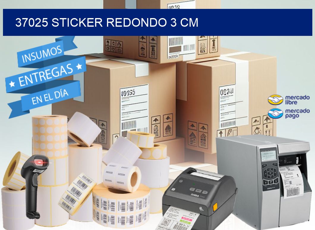 37025 STICKER REDONDO 3 CM