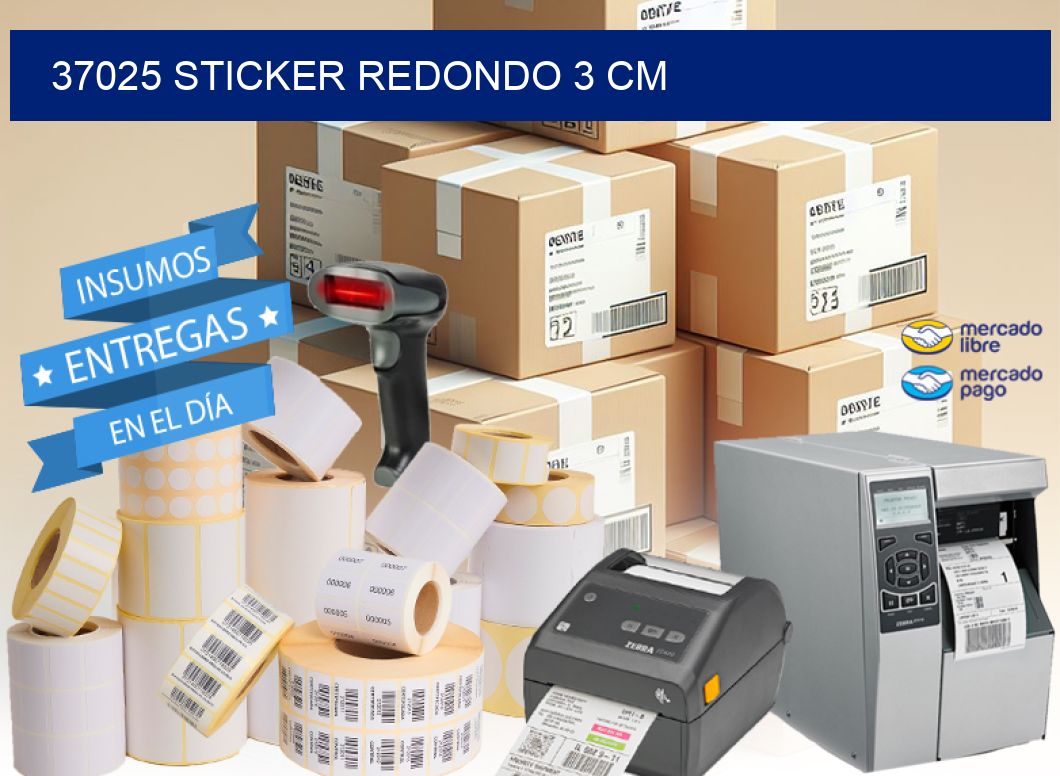 37025 STICKER REDONDO 3 CM