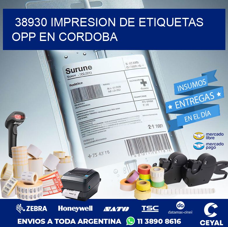 38930 IMPRESION DE ETIQUETAS OPP EN CORDOBA