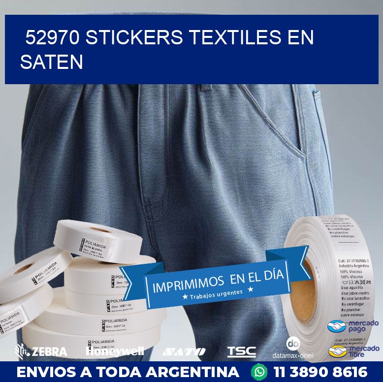 52970 STICKERS TEXTILES EN SATEN