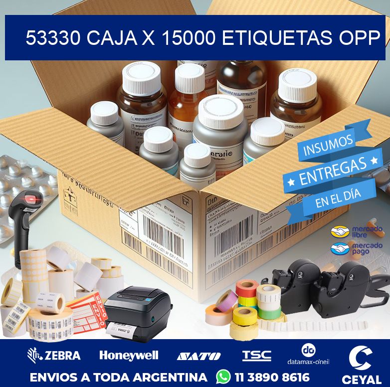 53330 CAJA X 15000 ETIQUETAS OPP