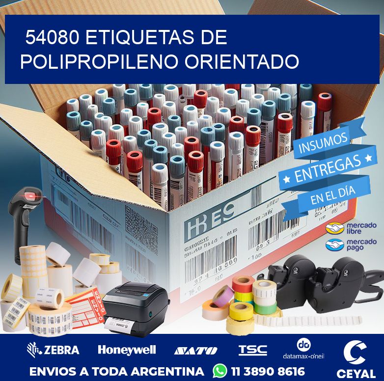 54080 ETIQUETAS DE POLIPROPILENO ORIENTADO