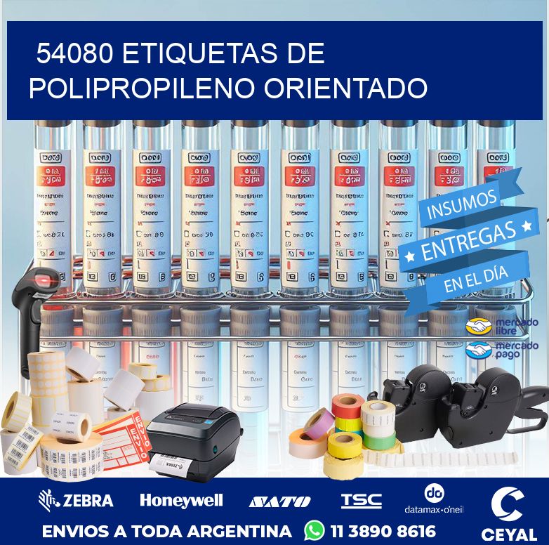 54080 ETIQUETAS DE POLIPROPILENO ORIENTADO