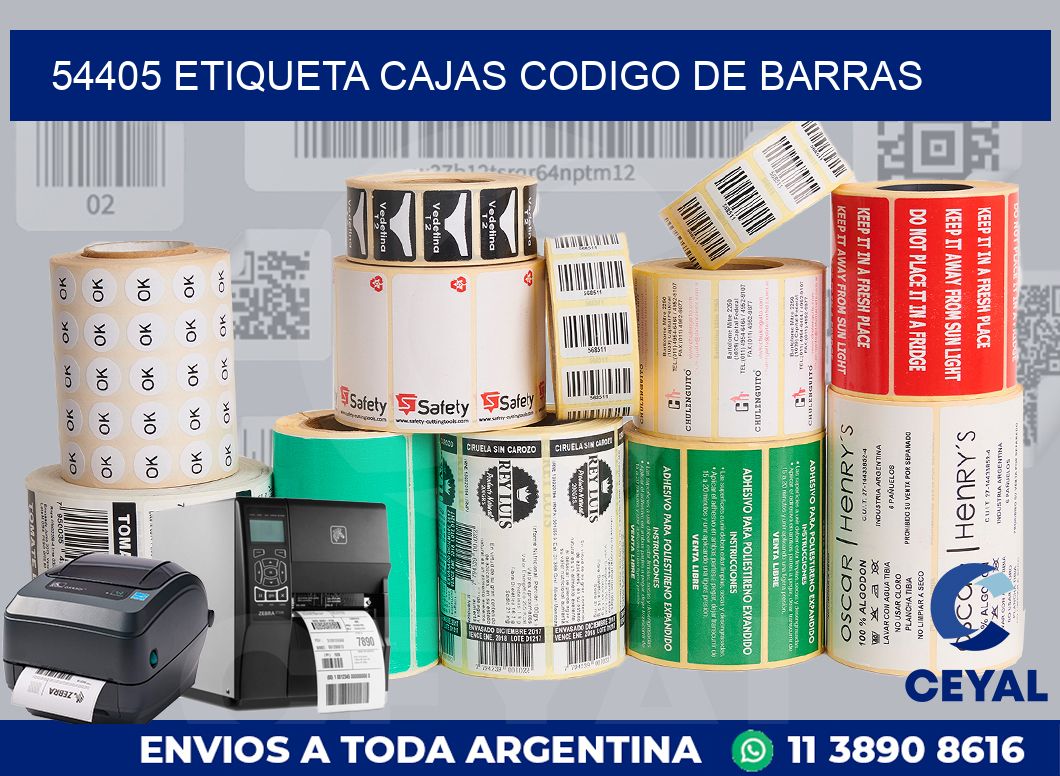 54405 etiqueta cajas codigo de barras