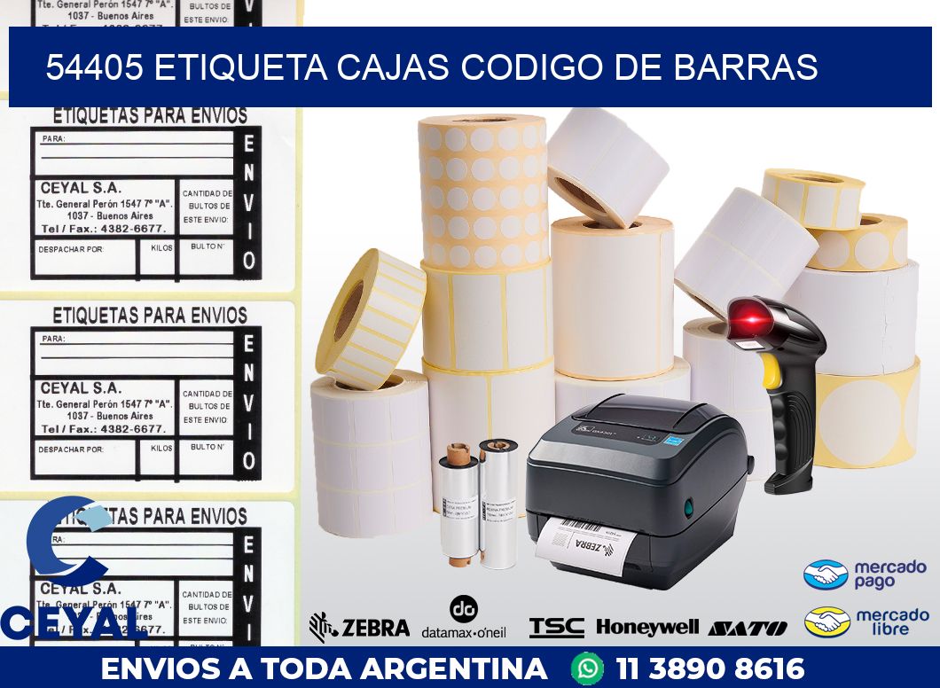 54405 etiqueta cajas codigo de barras