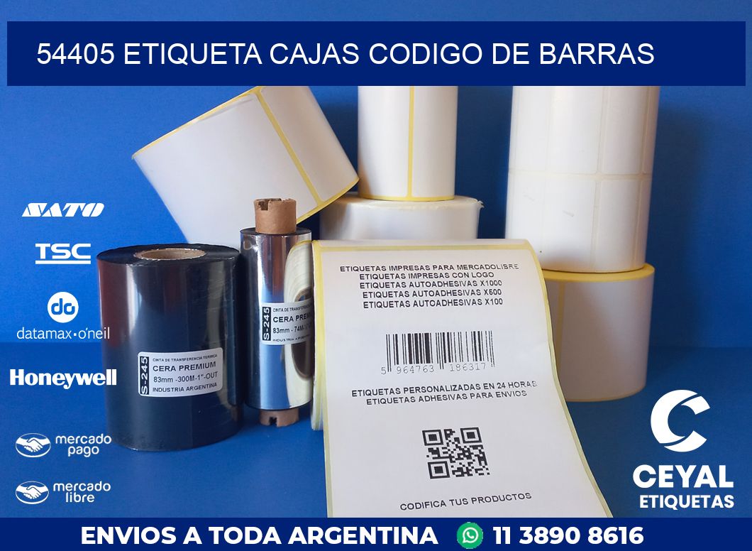 54405 etiqueta cajas codigo de barras