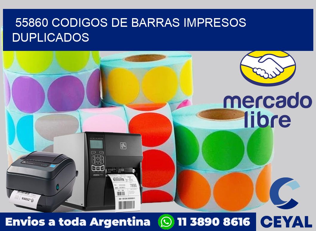 55860 codigos de barras impresos duplicados