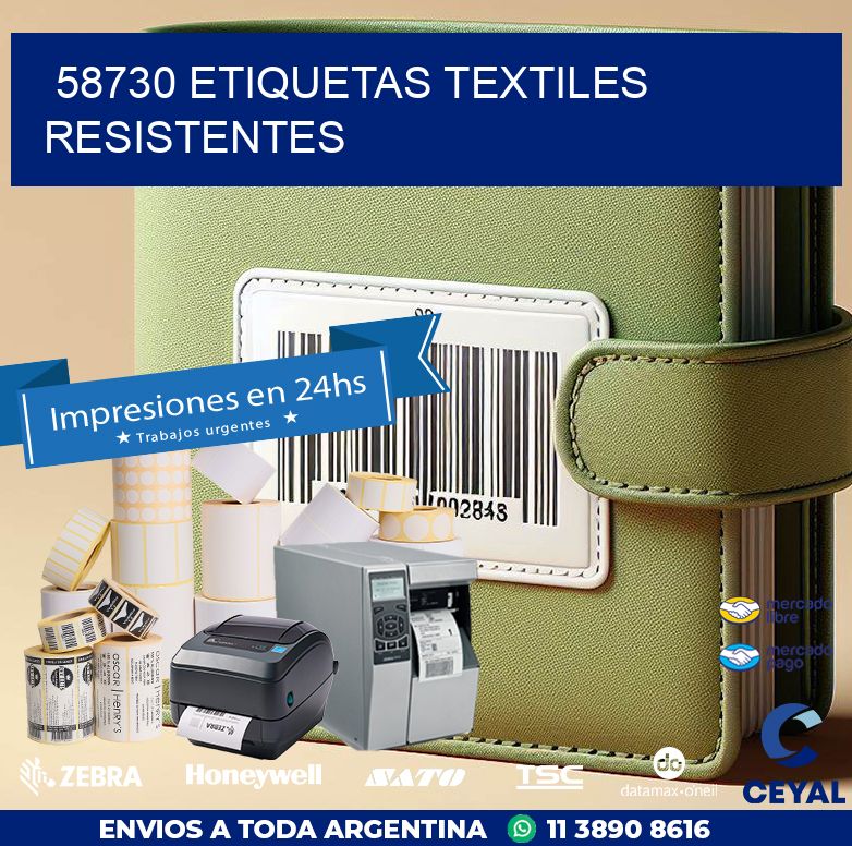 58730 ETIQUETAS TEXTILES RESISTENTES