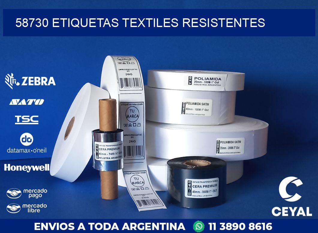 58730 ETIQUETAS TEXTILES RESISTENTES