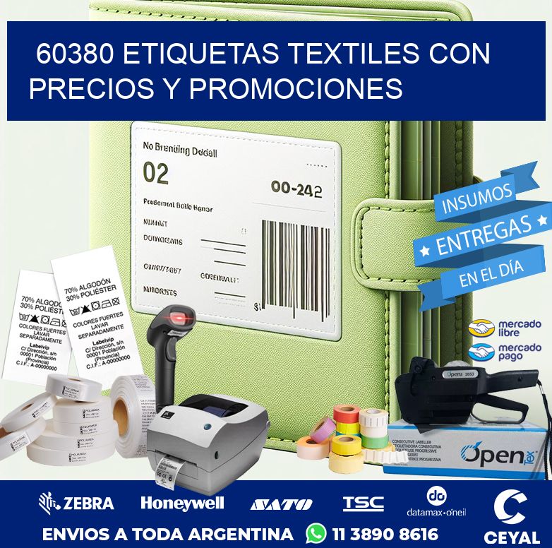 60380 ETIQUETAS TEXTILES CON PRECIOS Y PROMOCIONES