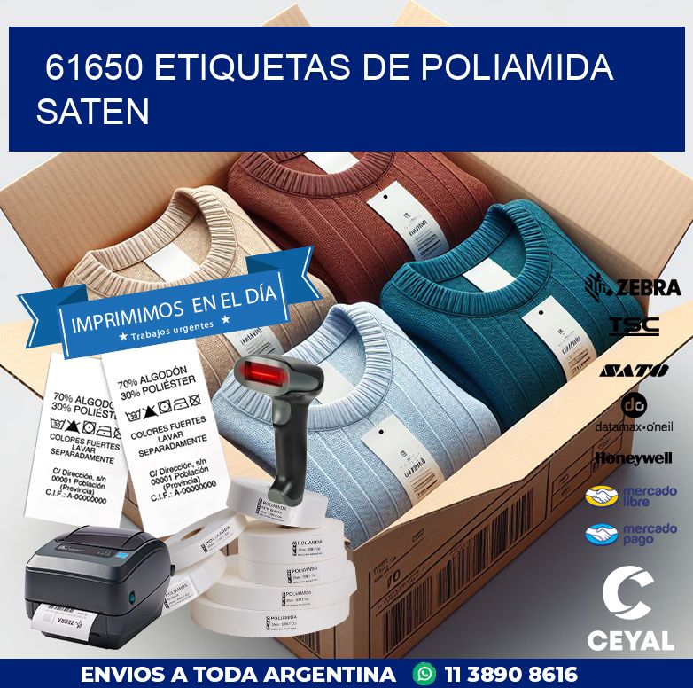 61650 ETIQUETAS DE POLIAMIDA SATEN