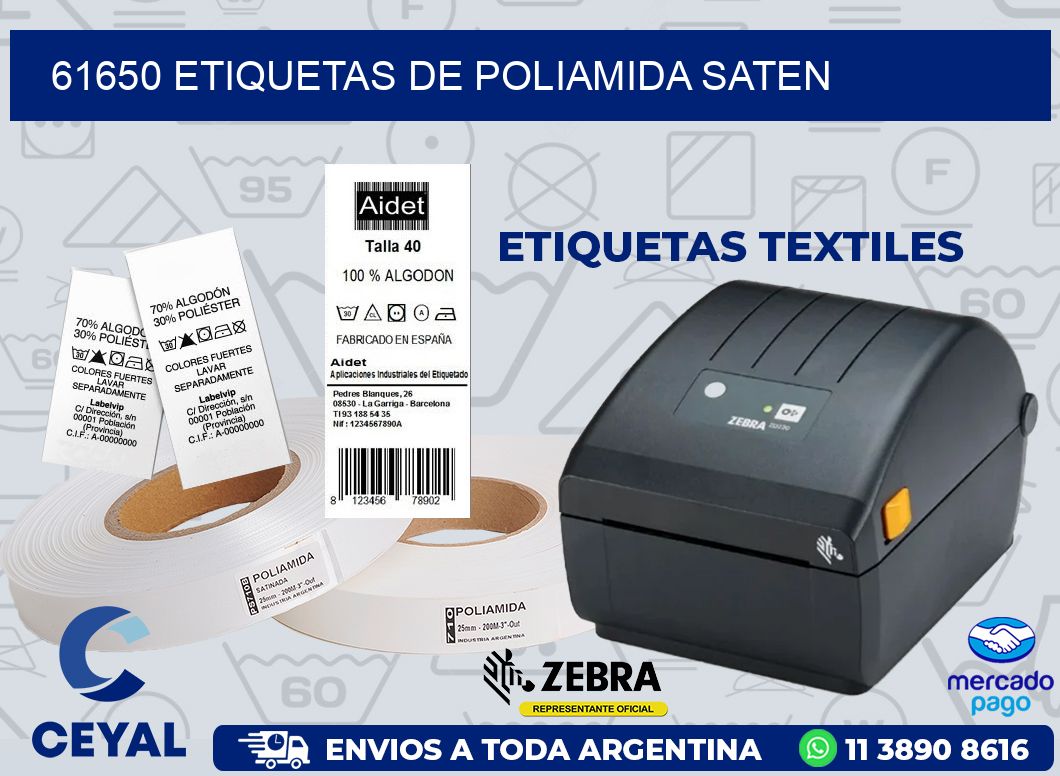 61650 ETIQUETAS DE POLIAMIDA SATEN