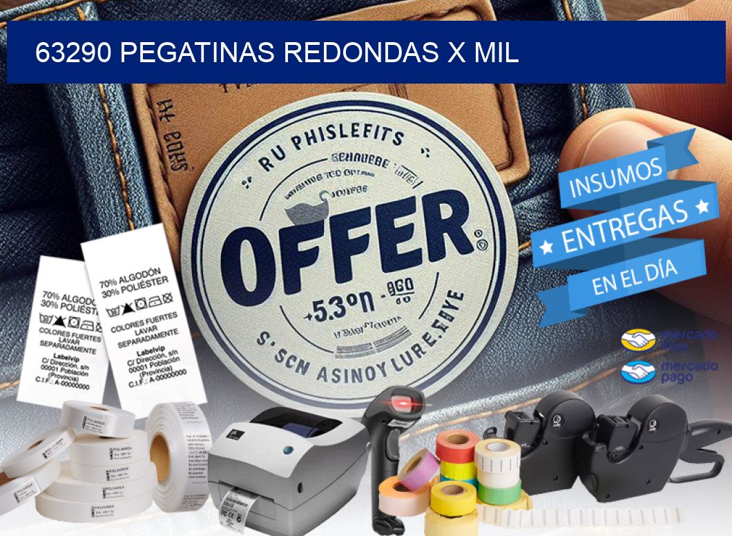 63290 PEGATINAS REDONDAS X MIL