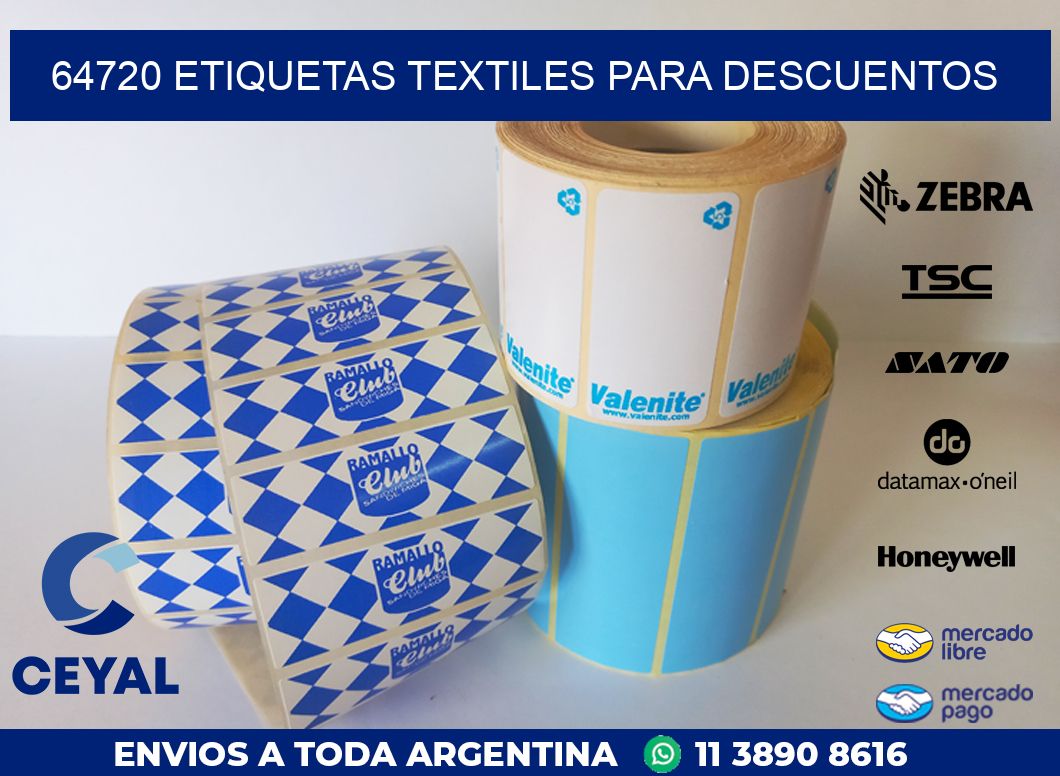 64720 ETIQUETAS TEXTILES PARA DESCUENTOS