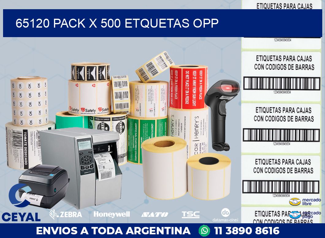 65120 PACK X 500 ETQUETAS OPP
