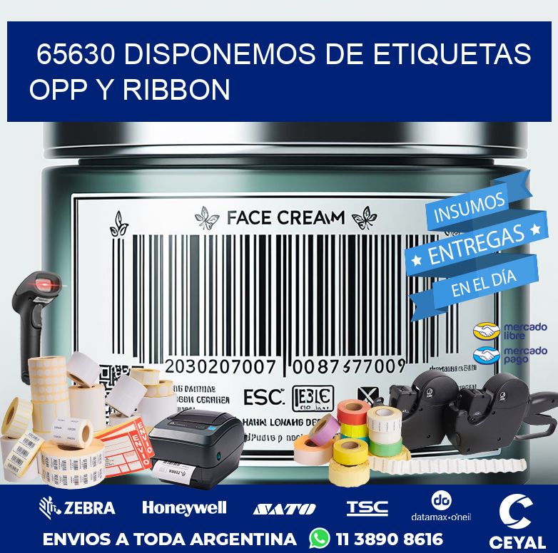 65630 DISPONEMOS DE ETIQUETAS OPP Y RIBBON