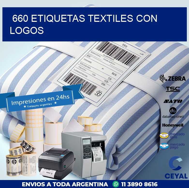 660 ETIQUETAS TEXTILES CON LOGOS