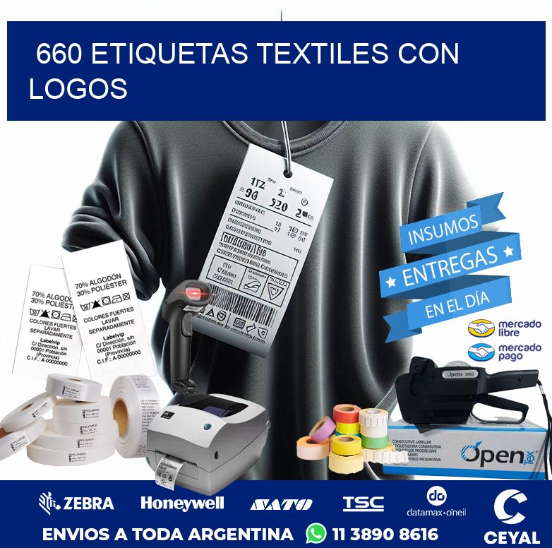 660 ETIQUETAS TEXTILES CON LOGOS