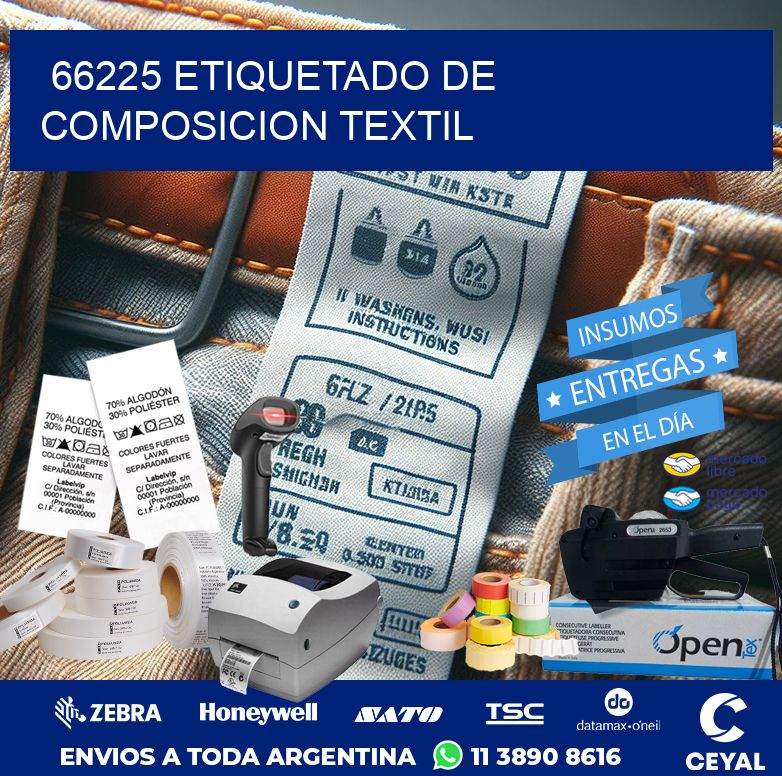 66225 ETIQUETADO DE COMPOSICION TEXTIL