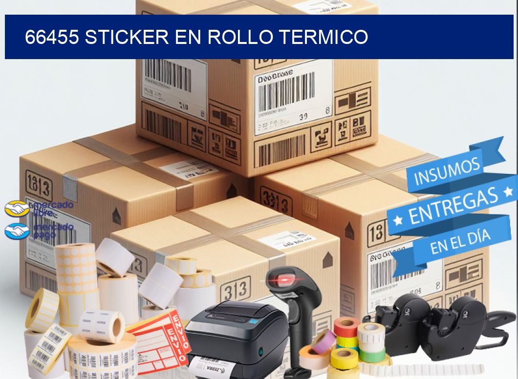 66455 STICKER EN ROLLO TERMICO