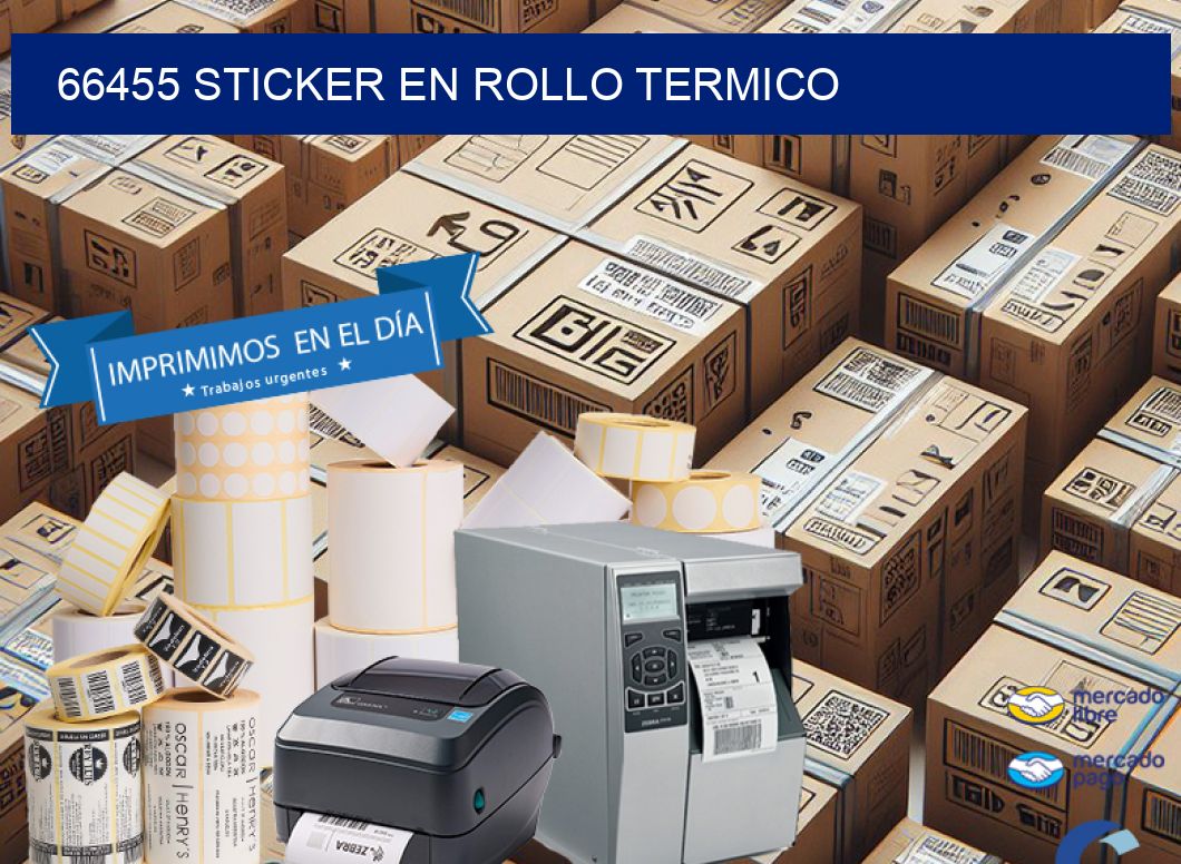66455 STICKER EN ROLLO TERMICO