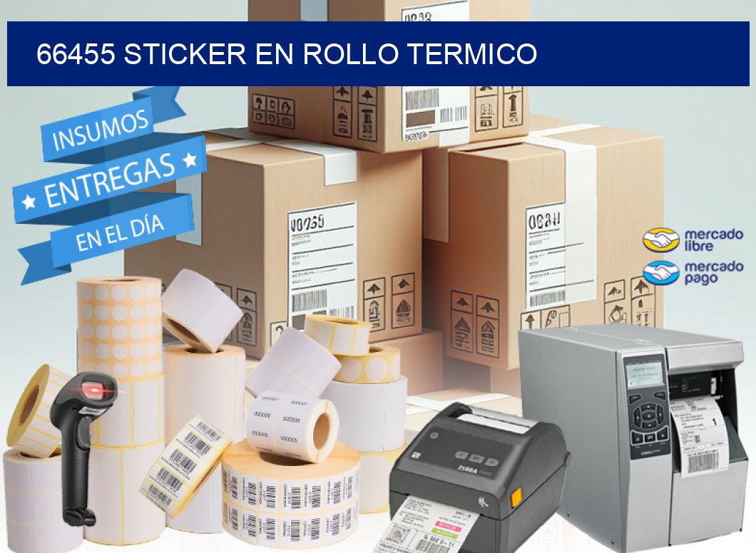 66455 STICKER EN ROLLO TERMICO