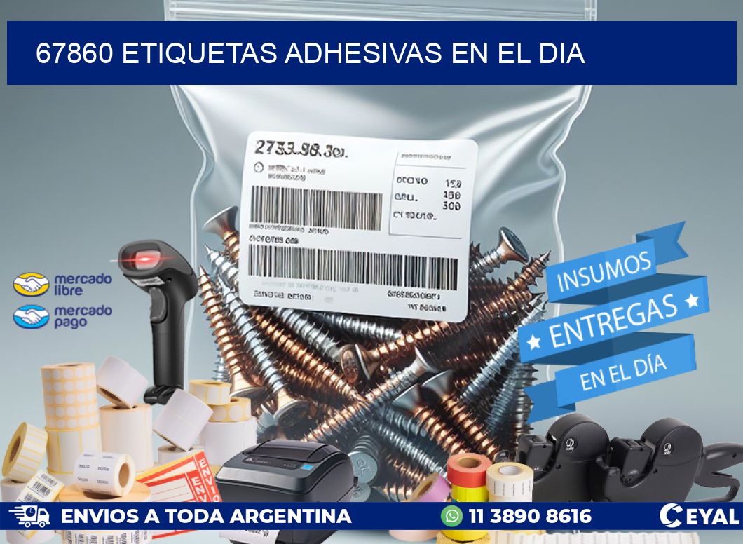 67860 Etiquetas adhesivas en el dia